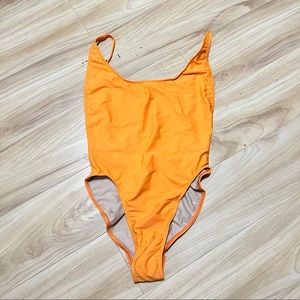 American Apparel Nylon Tricut swim bodysuit orange - medium